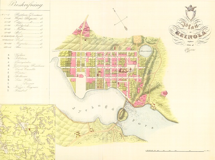 Heinolan kartta 1838